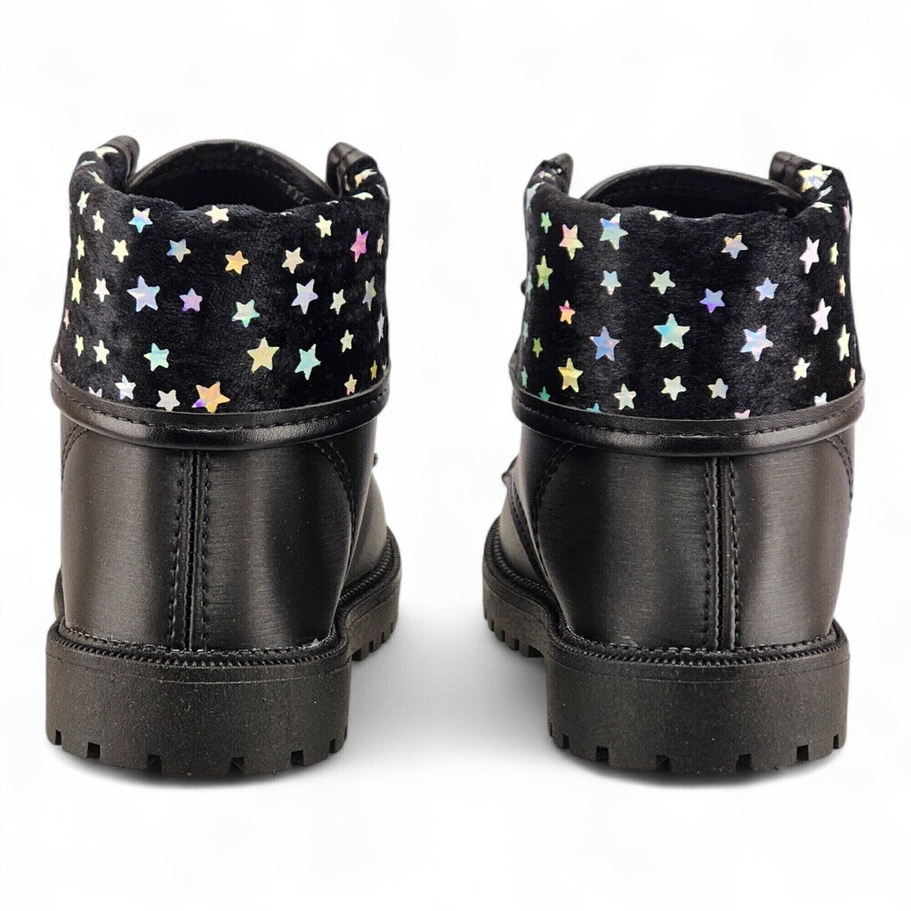 Bota Molekinha Detalhe Veludo Estrelas