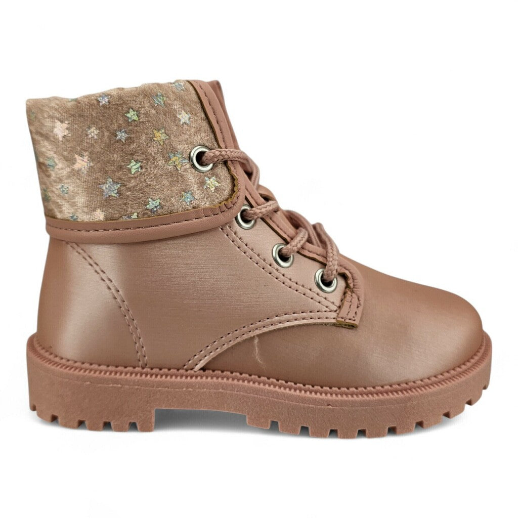 Bota Molekinha Detalhe Veludo Estrelas