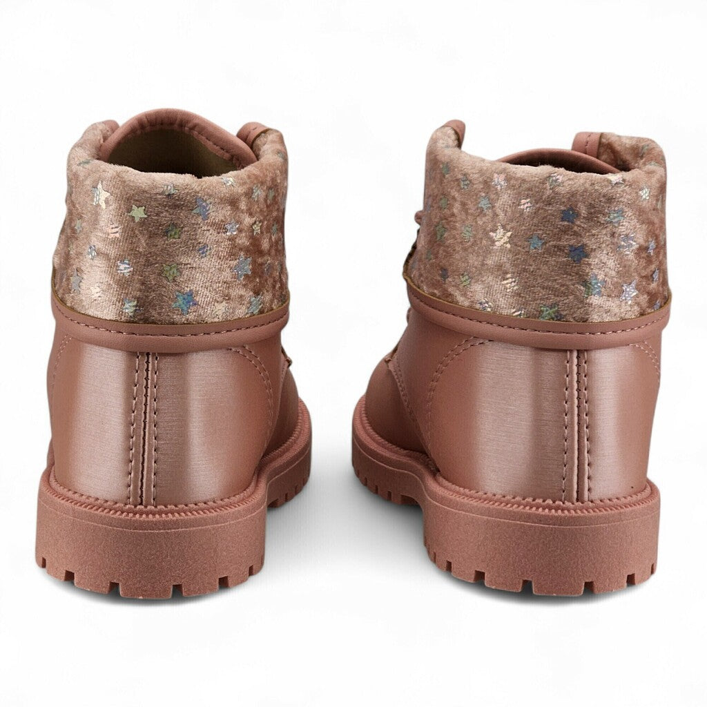 Bota Molekinha Detalhe Veludo Estrelas