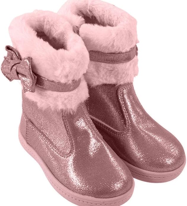 Bota Cano Médio Infantil Menina Molekinha Rosa