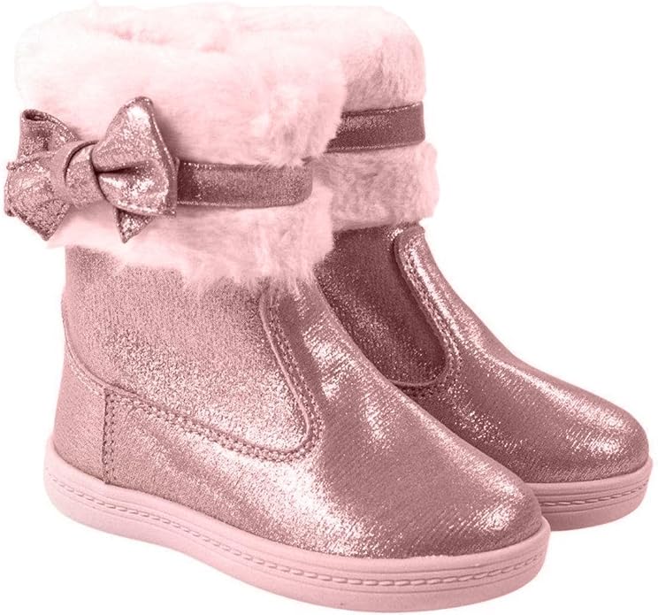 Bota Cano Médio Infantil Menina Molekinha Rosa