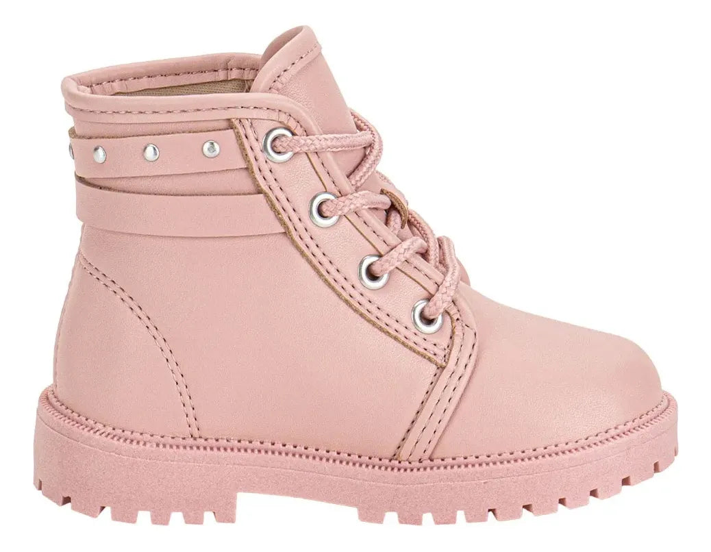 Bota Tratorado Infantil Molekinha Coração Preta