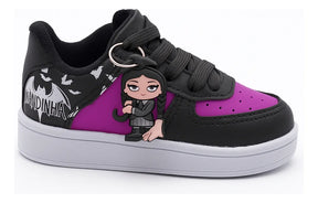 Tênis Infantil Meninas Wandinha Lançamento Com O Chaveirinho