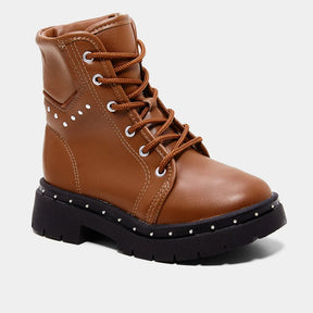 Bota Coturno Infantil Molekinha Menina - Caramelo