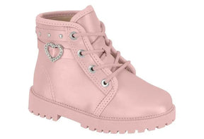 Bota Tratorado Infantil Molekinha Coração Preta